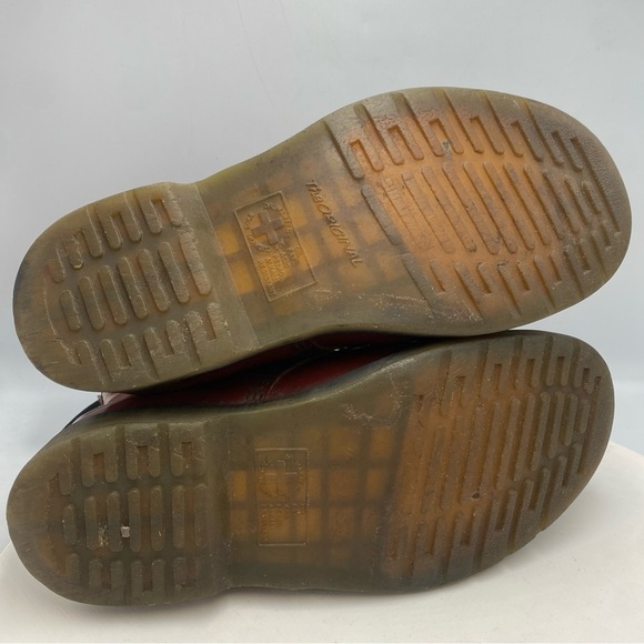 Womens Doc Dr Martens 1460 8 Hole Cherry Red Combat Boots US 5 Y2K Goth Punk - Picture 7 of 14